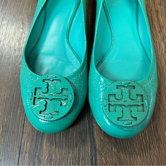 Tory Burch Teal Leather Flats - Picture 4 of 7